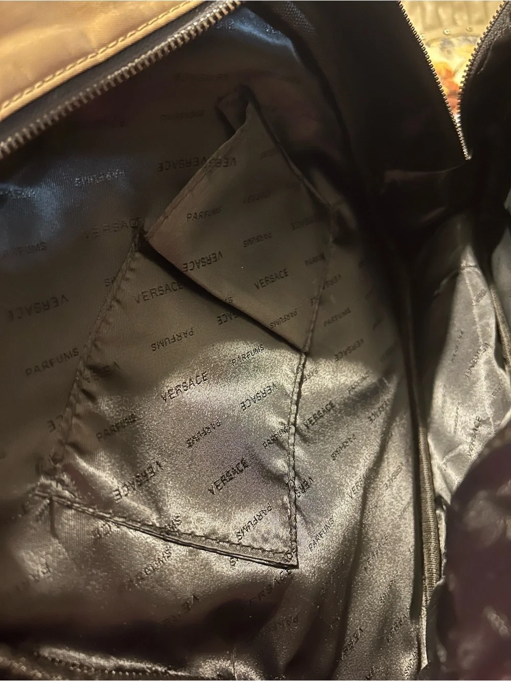Versace-Inspired Brown Men's Backpack - Sleek Everyday Carry